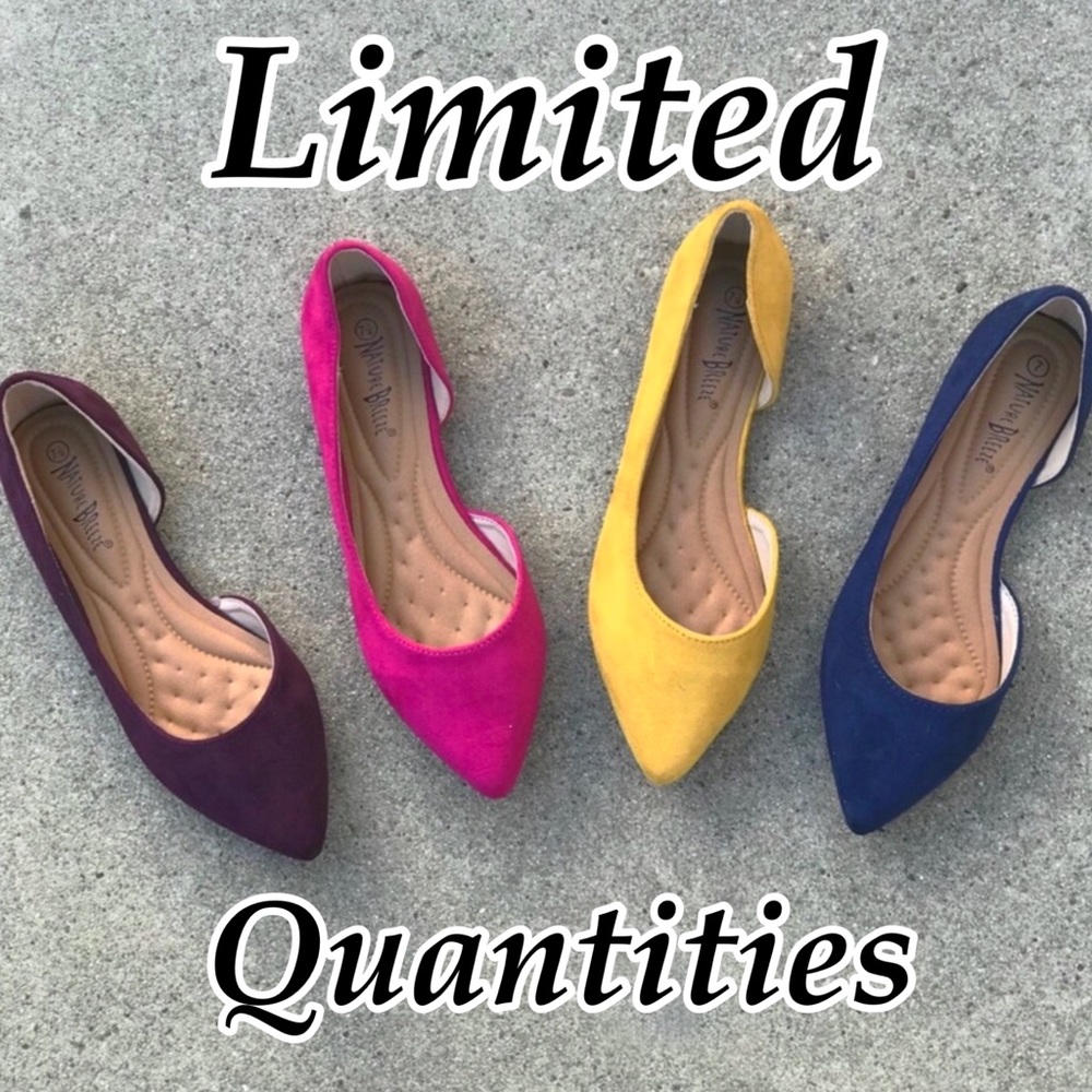 1 Left! Nature Breeze Yellow Pointy Toe Flat - Picture 7 of 7